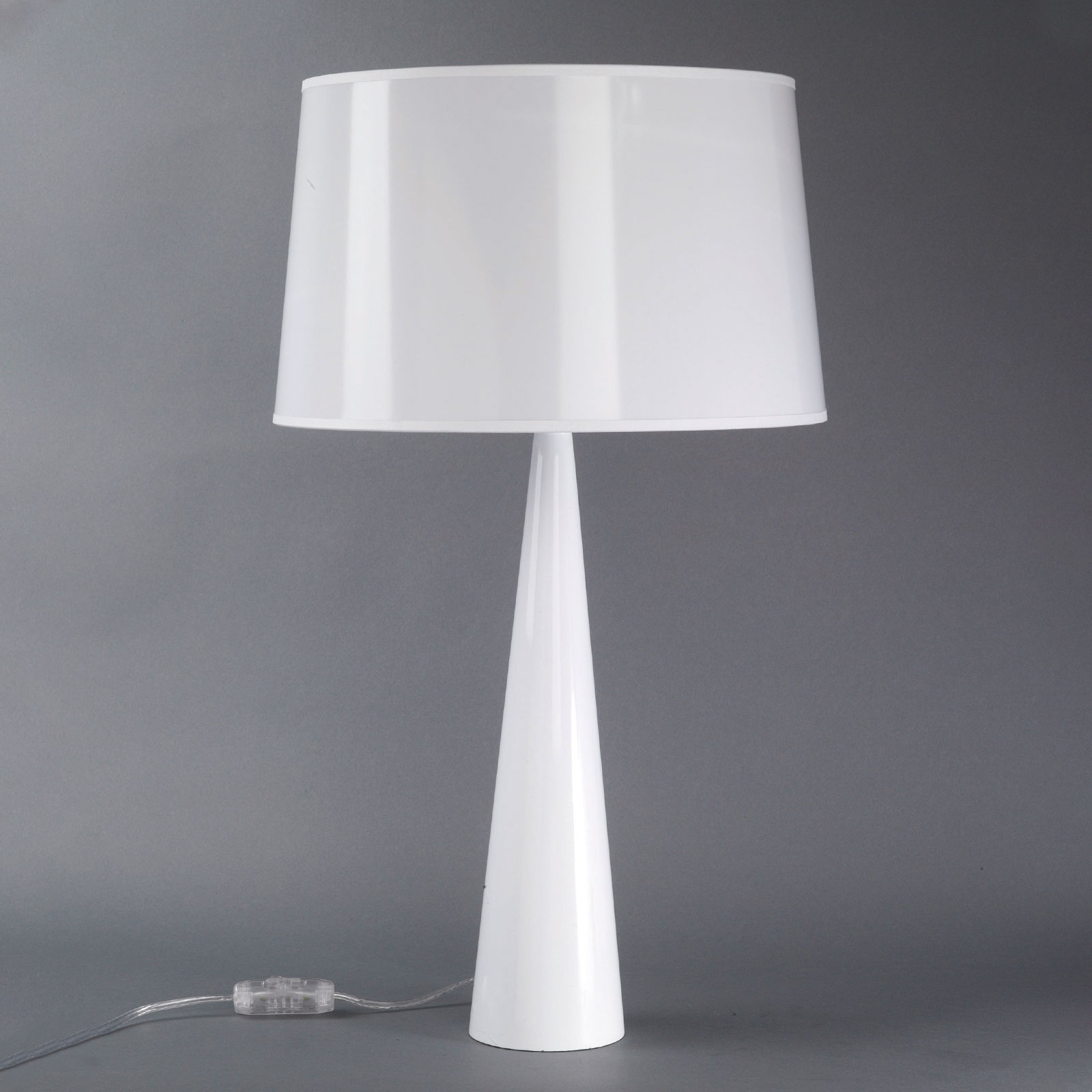 Aluminor Totem LT table lamp, metal base, glossy white, for Living / Dining Room, metal, plastic, E27, 40 W, energy efficiency: A++, H: 57.5 cm