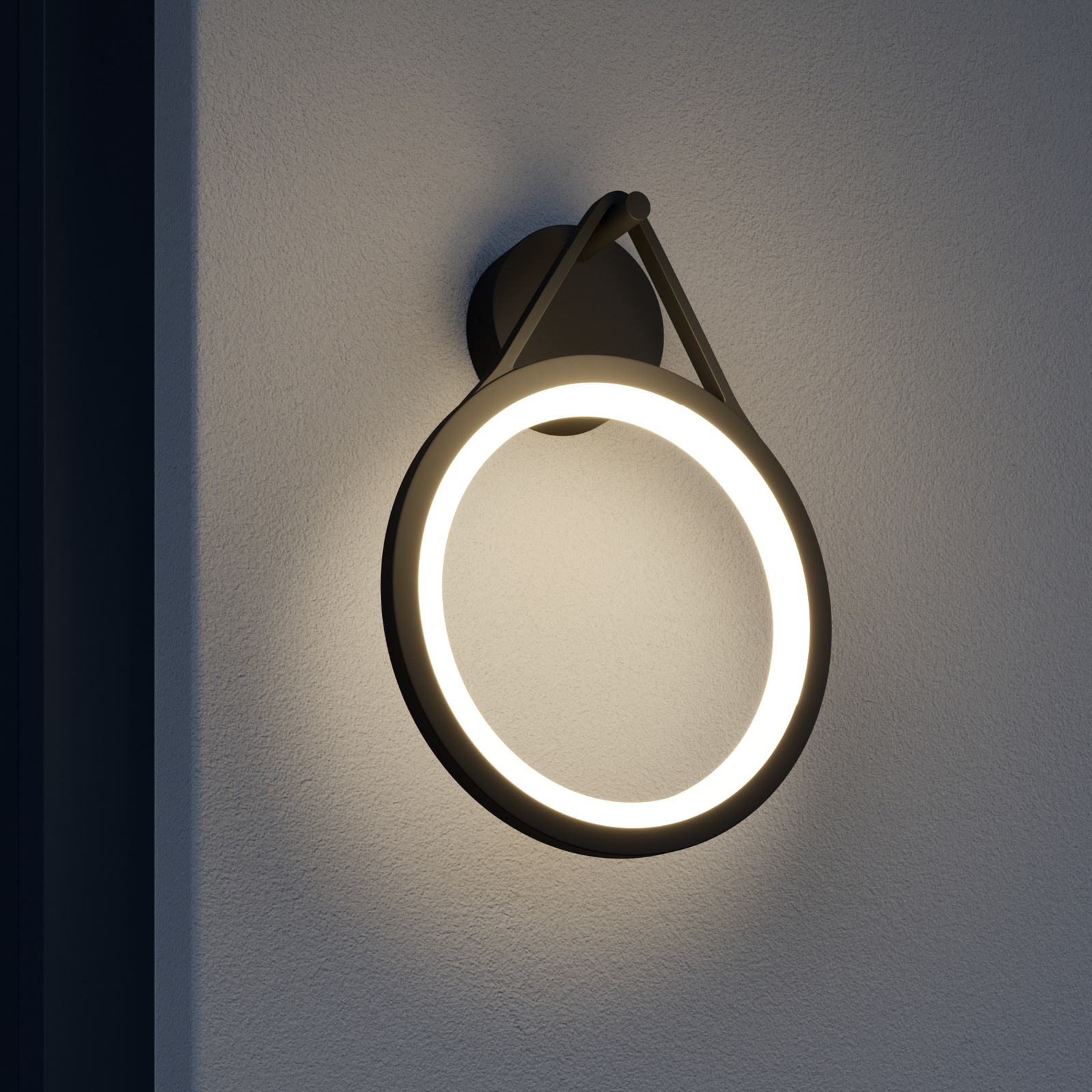 LED buiten wandlamp Mirco, ringvormig, IP65