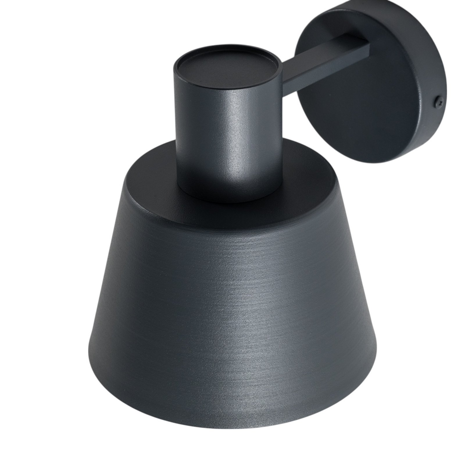 Dunka wall light, anthracite, 1-bulb, steel, height 17 cm