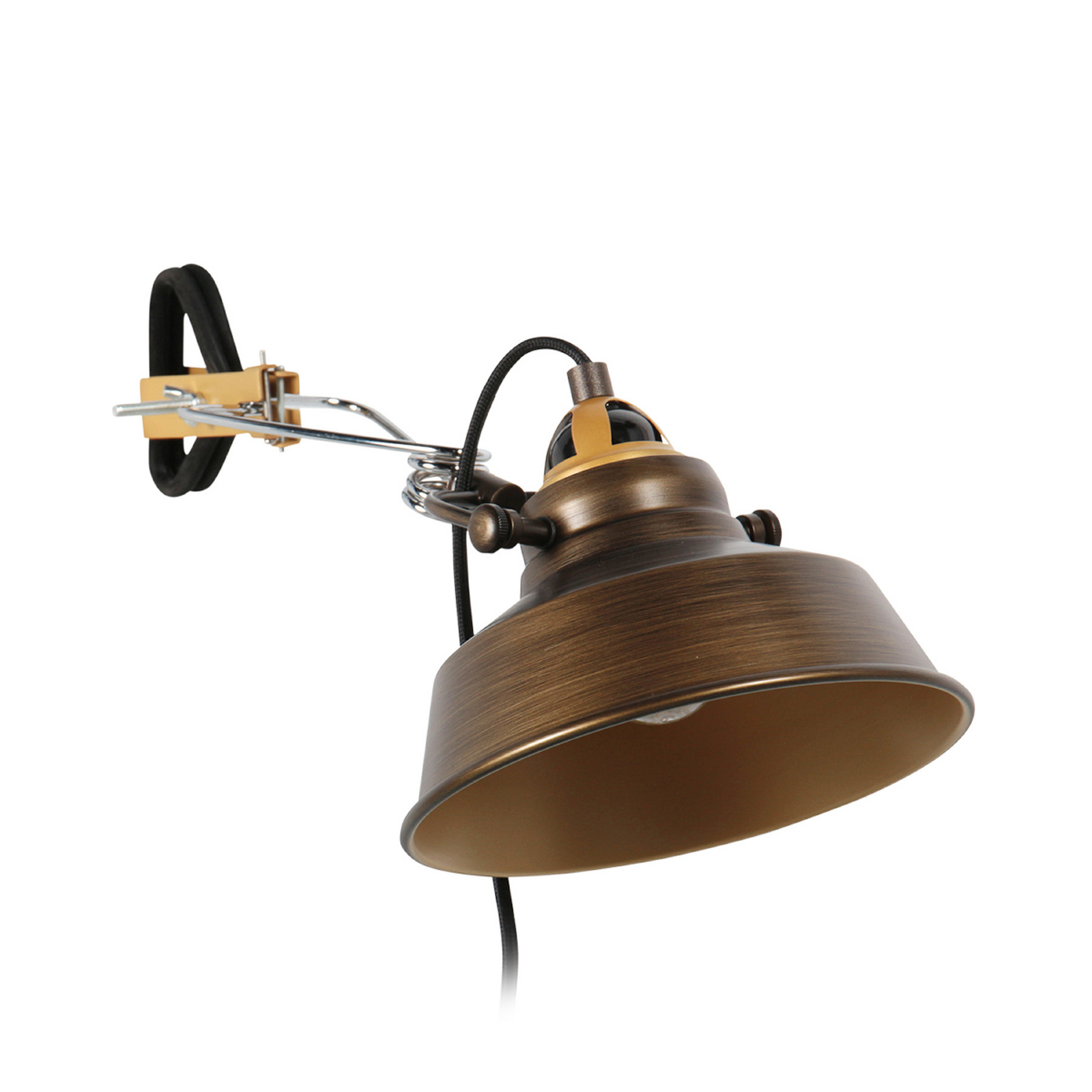 Nove fali világítás, bronz, fém, kábel, csatlakozó, E27