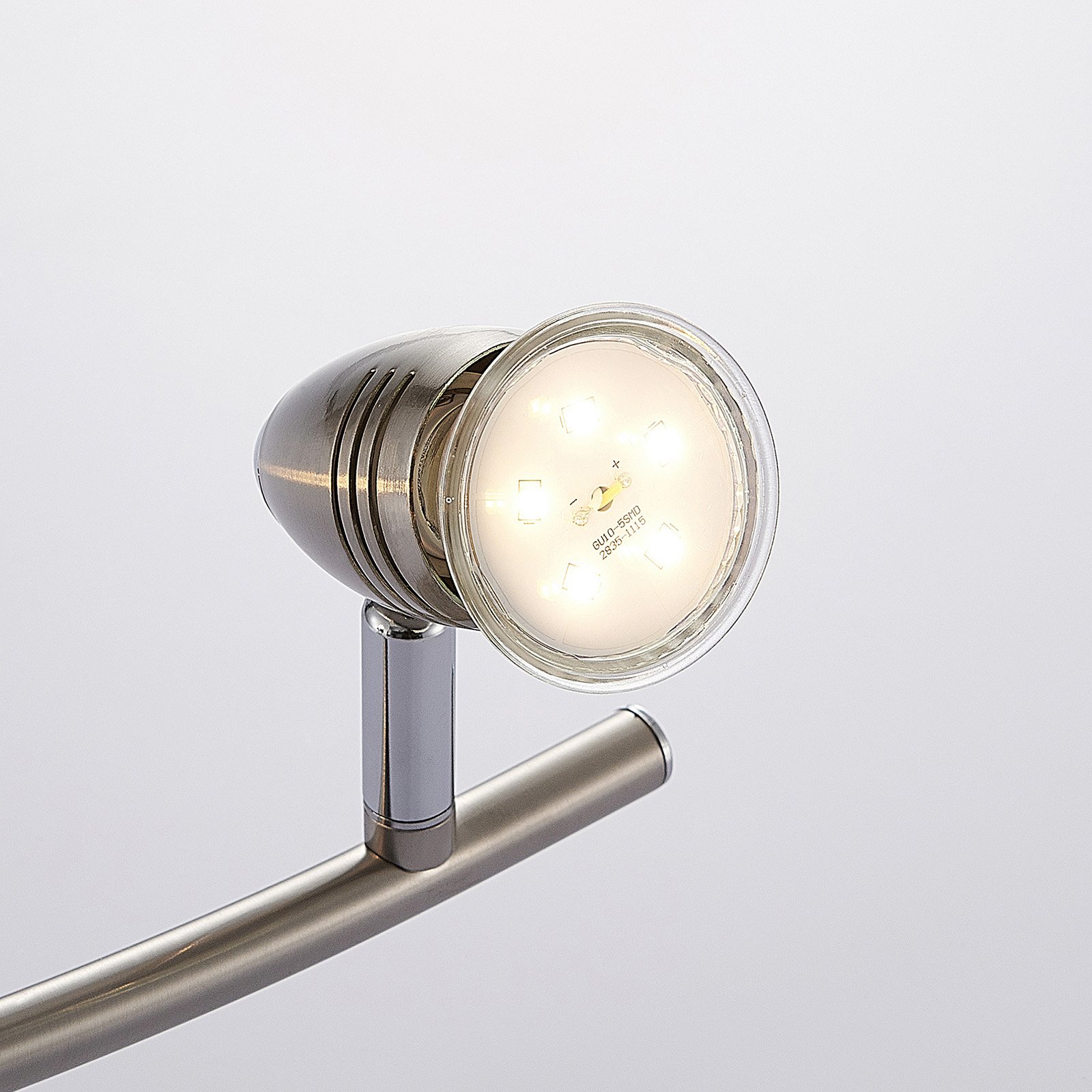 ELC Kalean downlight, nickel, 4-bulb