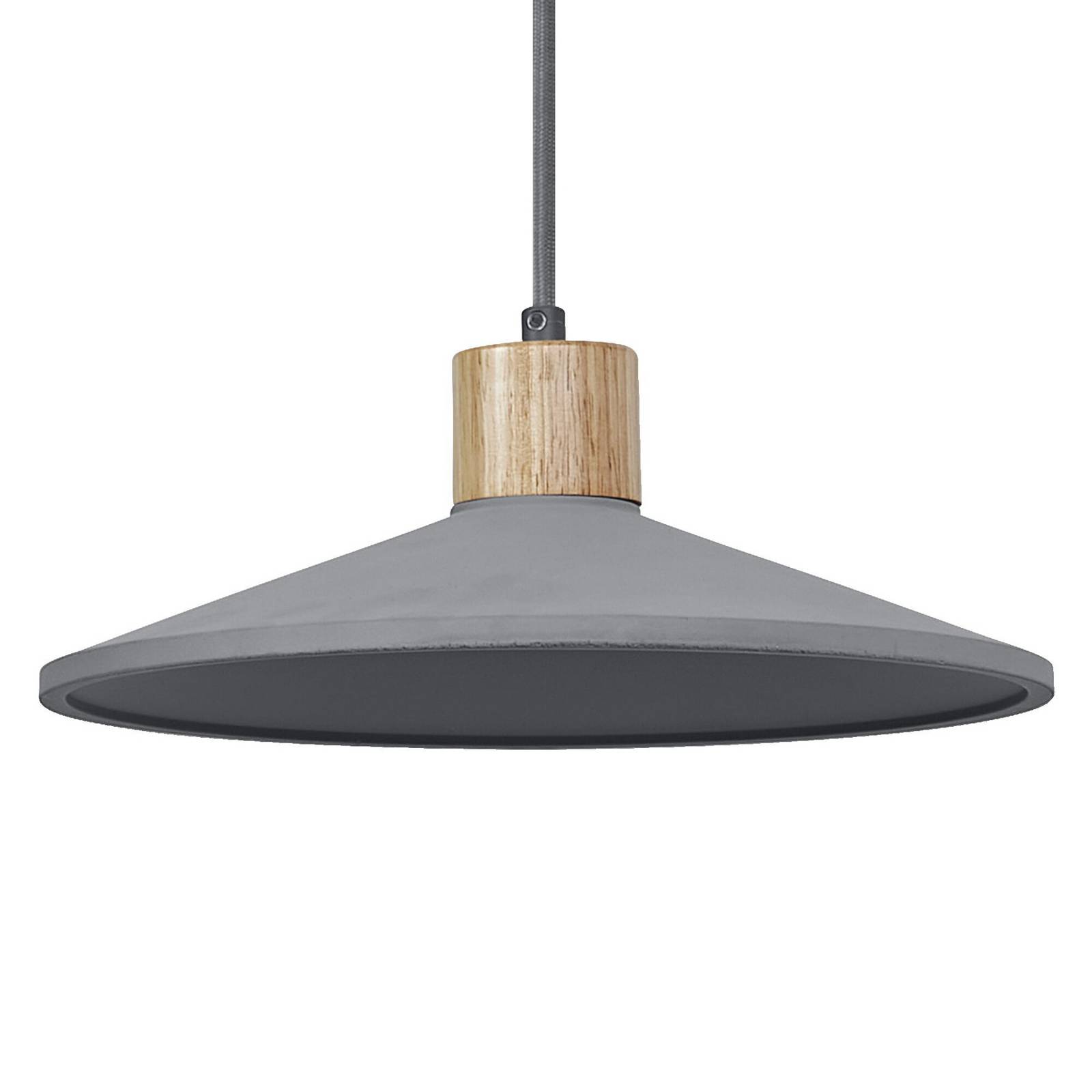 Żyrandol OSRAM CONCRETE WOOD, szara, Ø 32 cm, beton, E27