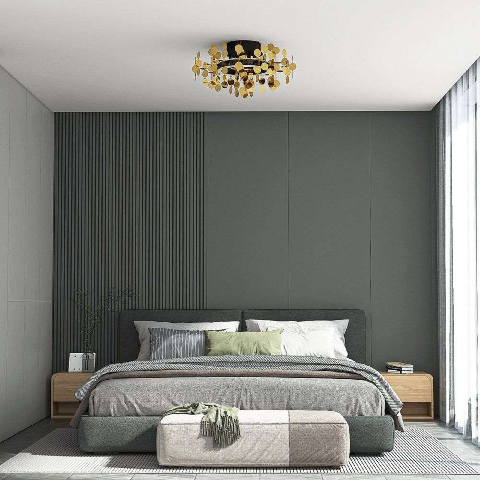 Glimmo LED Mennyezeti Lámpa Brass - Lucande