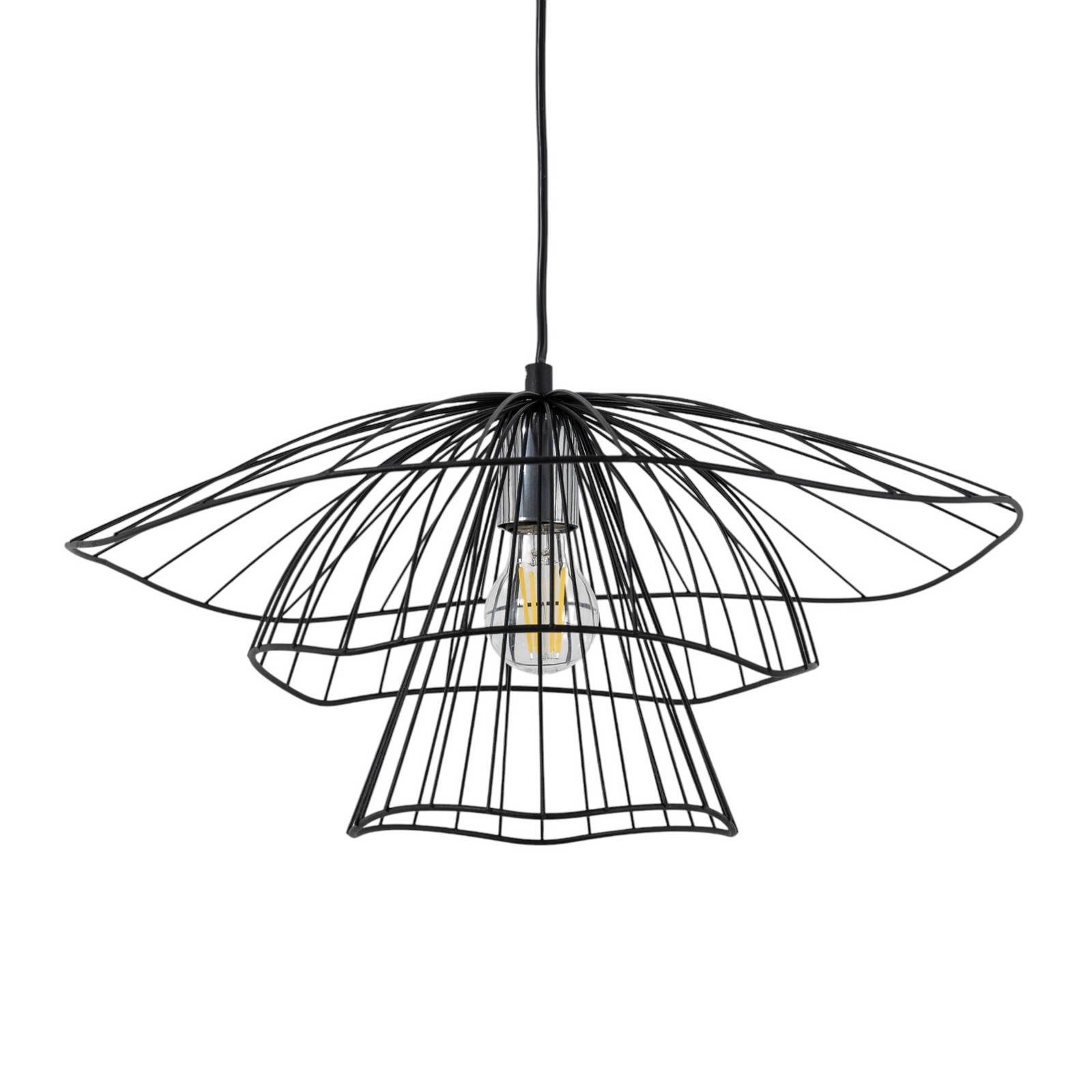 Żyrandol Tel 6504, czarny, żelazo, Ø 50 cm