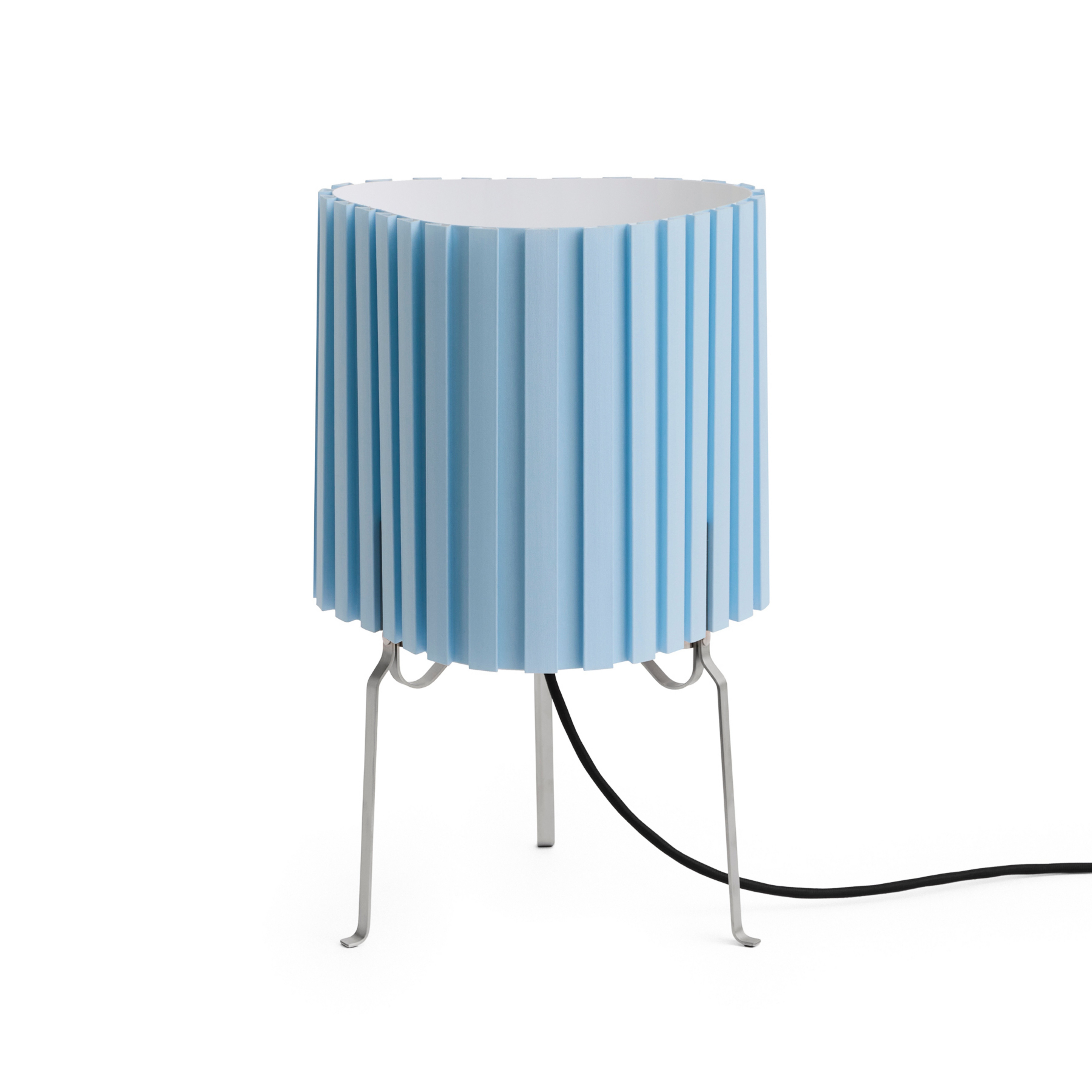 Lampe de table Canelé, bleu clair, hauteur 37 cm, E14, tissu - HAY