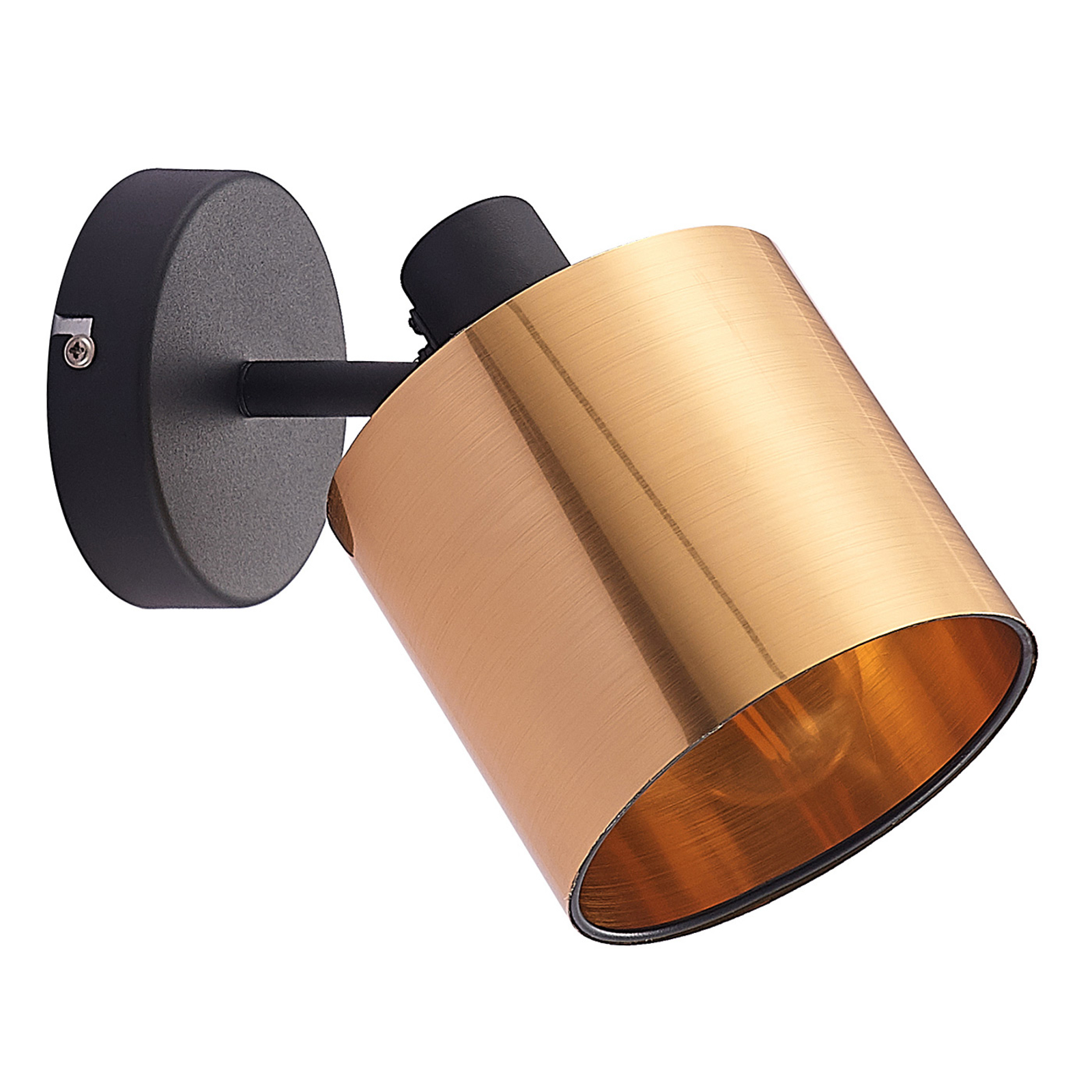 Lindby Joudy wandlamp, cilinder, brons licht