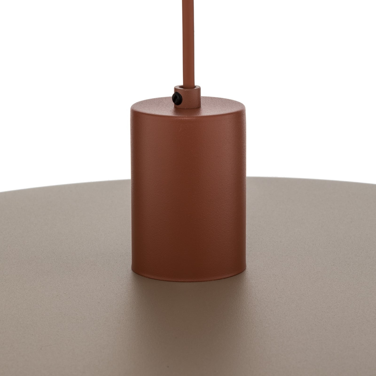Pendelleuchte Sila, sand/rot, Metall, Ø 45 cm, E27