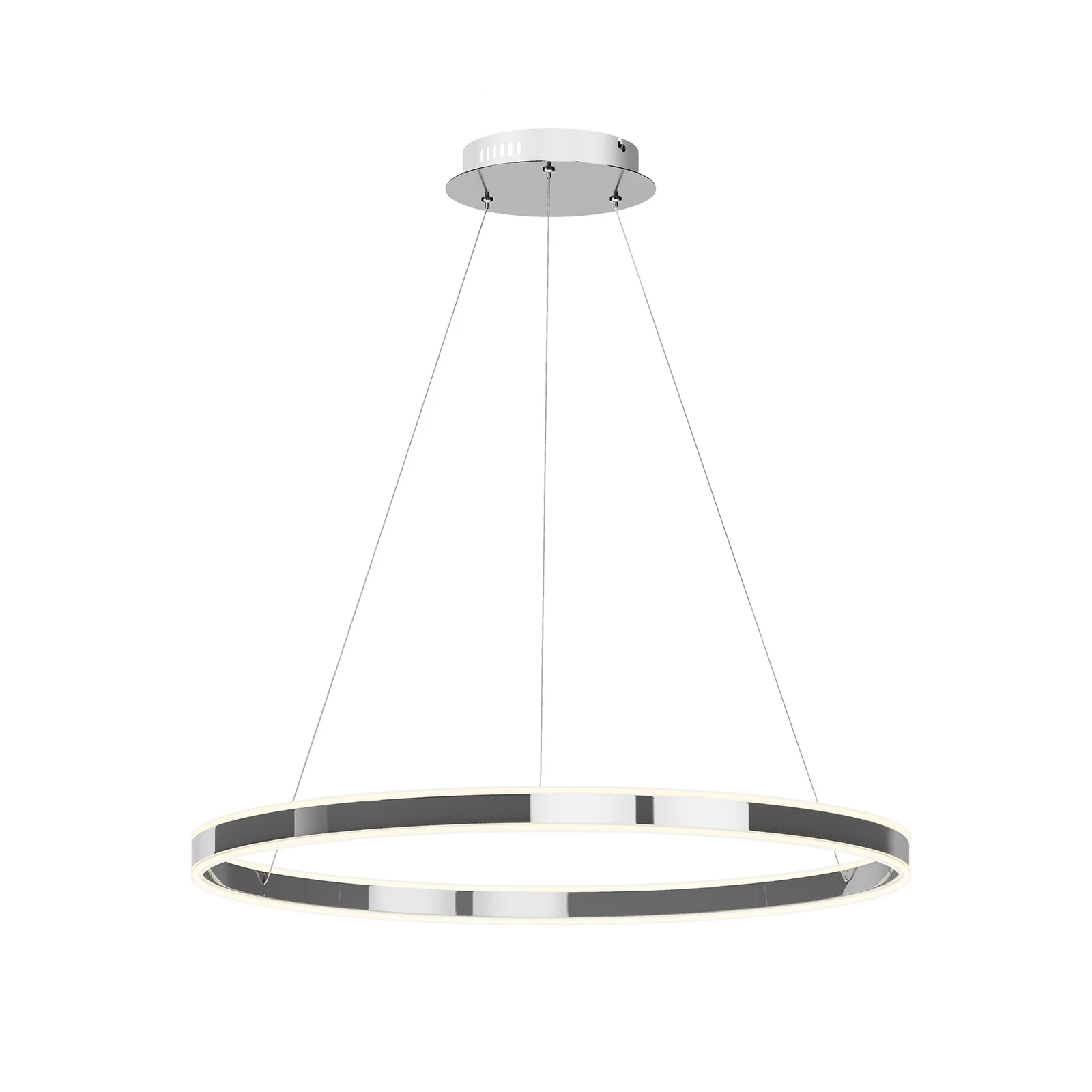 Lucande LED-pendellampa Lyani, 80 cm, krom, dimbar