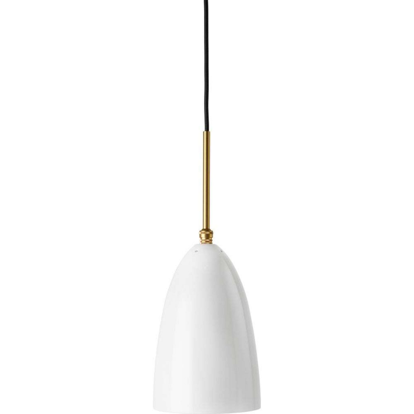 Gräshoppa Závěsné Světlo Glossy Alabaster White/Brass - GUBI