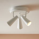 Ceiling light Crest, metal, 3-bulb