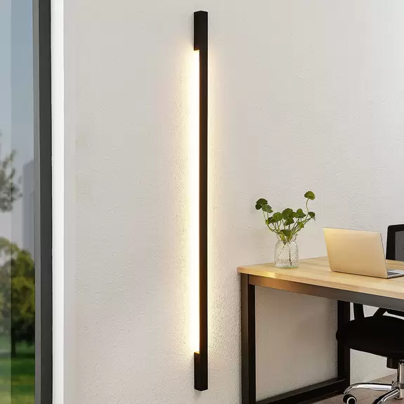 Lampenwelt Arcchio Ivano LED-Wandleuchte, 170 cm, schwarz