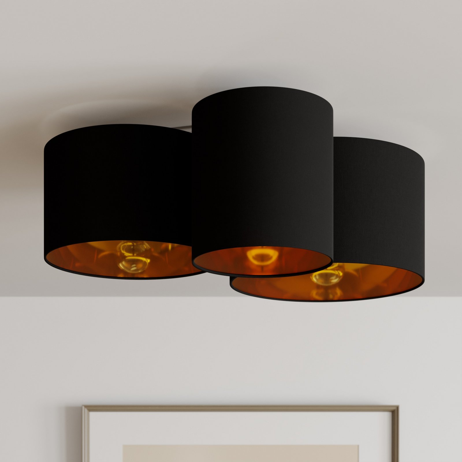 Laurenz Plafonnier Black/Gold - Lindby