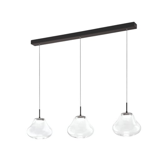 LED pendant light Deva, 3-bulb, 115 cm, clear, CCT, dimmable | Lights.co.uk
