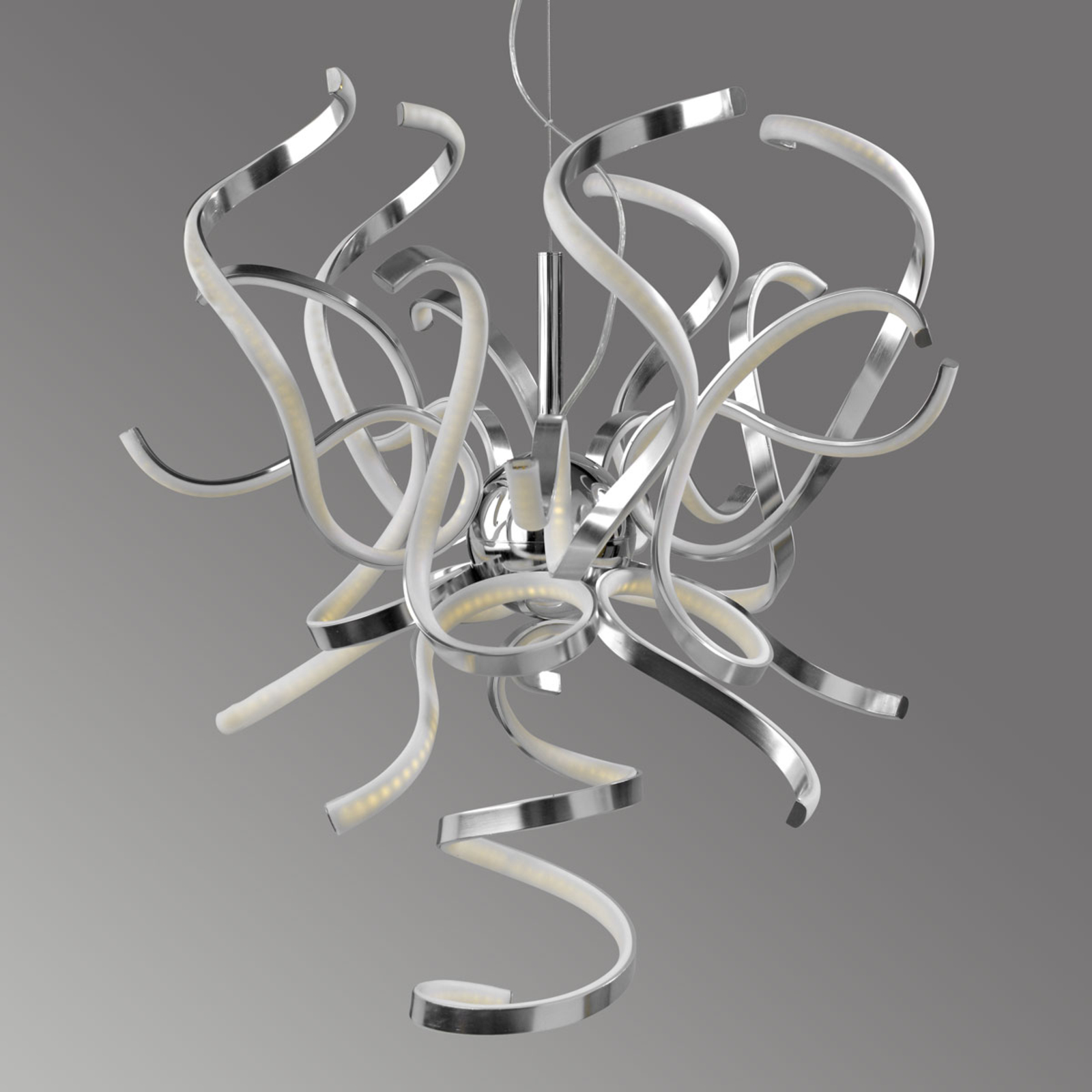 Sompex High-performance LED pendant lamp Weed, for Living / Dining Room, aluminium, silicone, 60 W, energy efficiency: A+