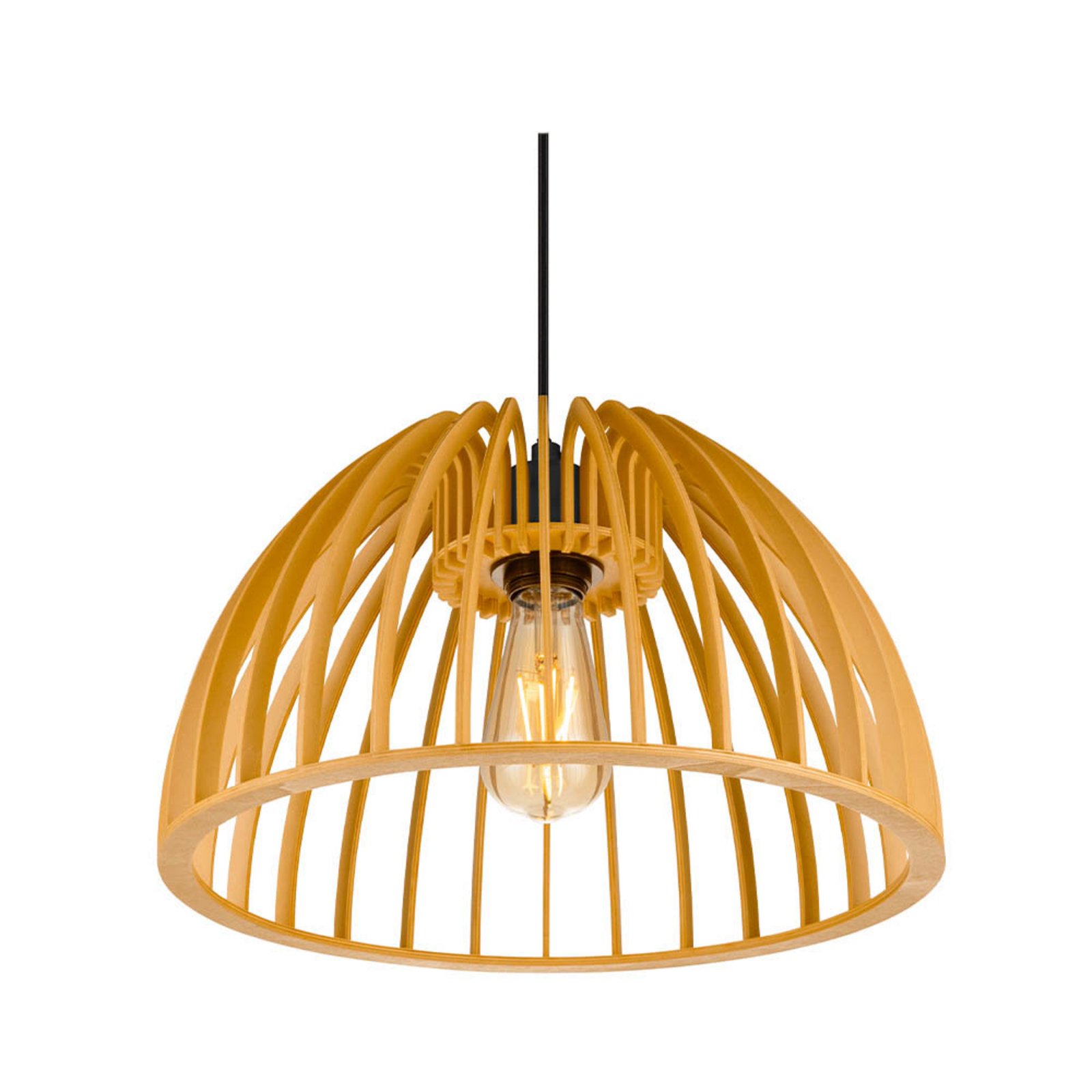 Wud Závěsná Lampa Half Round Matt Natural  - SLV