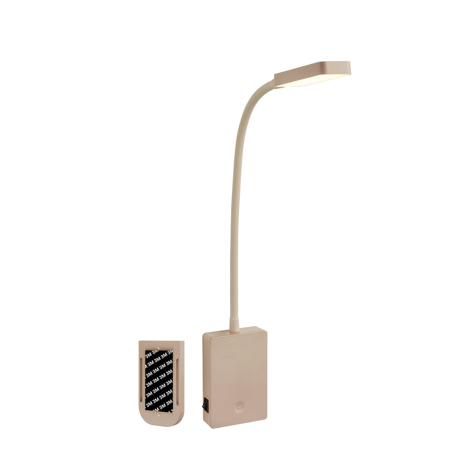 LED stolová lampa Cielo, béžová, výška 56 cm, plast