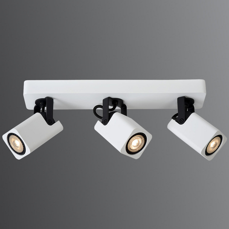 Weißer LED-Deckenstrahler Roax, 3-flammig