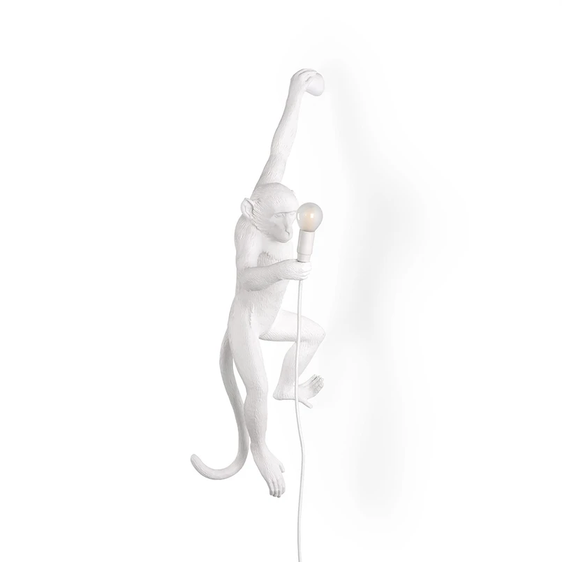 SELETTI - Monkey Hanging Wandleuchte Left Weiß