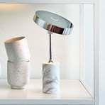 Dyberg Larsen Lampada LED da tavolo a batteria Starlight, cromo/bianco