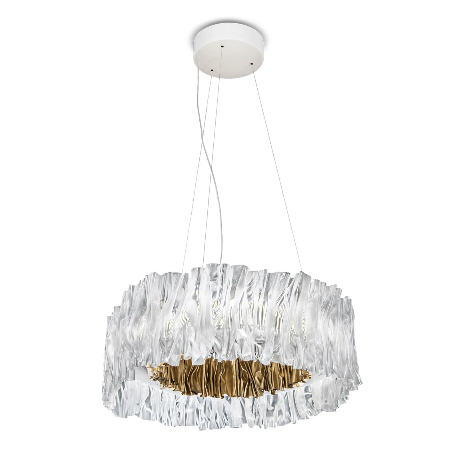 Lámpara colgante LED Slamp Accordéon dorada 3000 K