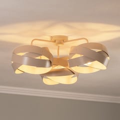 Euluna plafón Tornado, beige, 3 luces