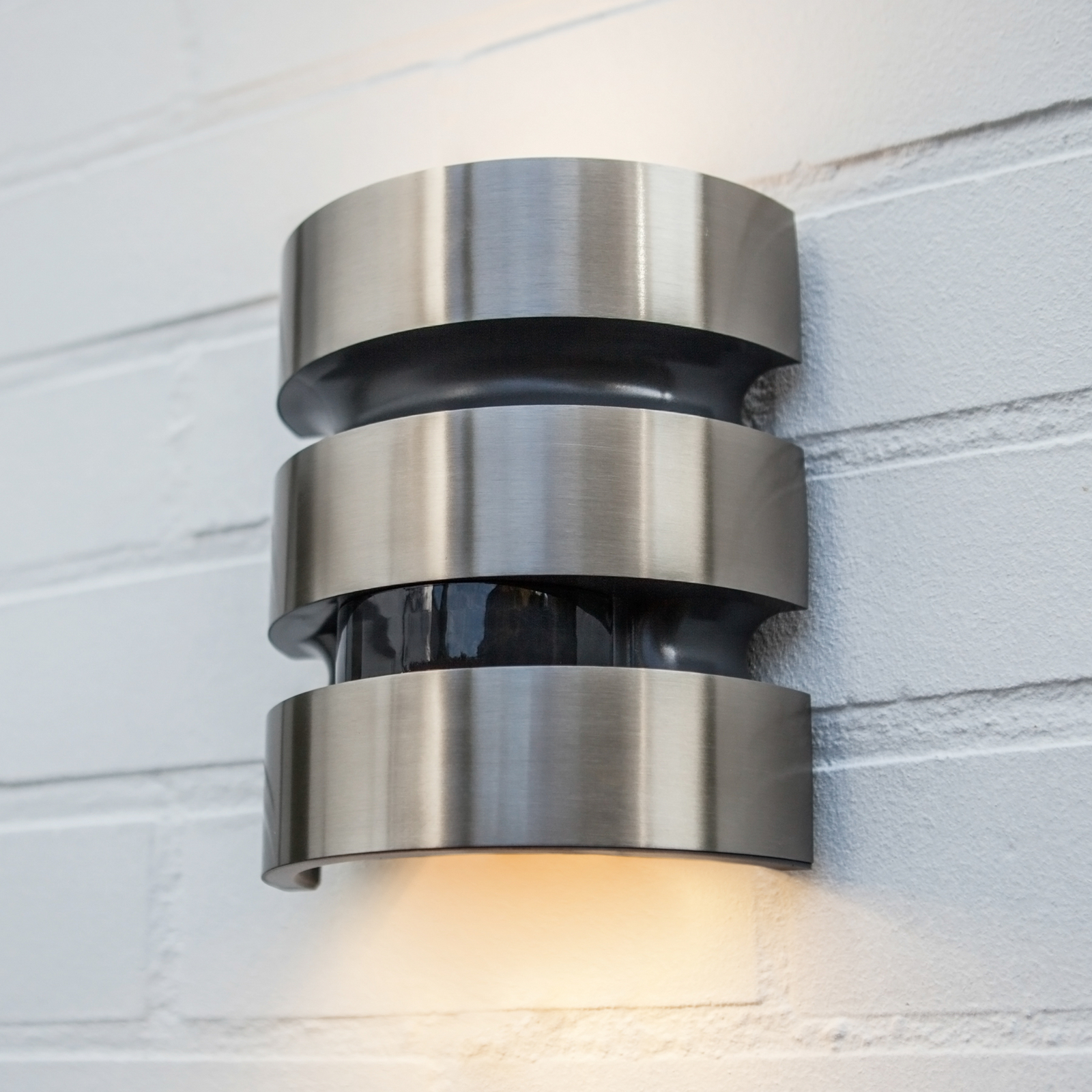 LED-Sensor-Außenwandleuchte MAYA, Edelstahl, Höhe 18 cm IP44