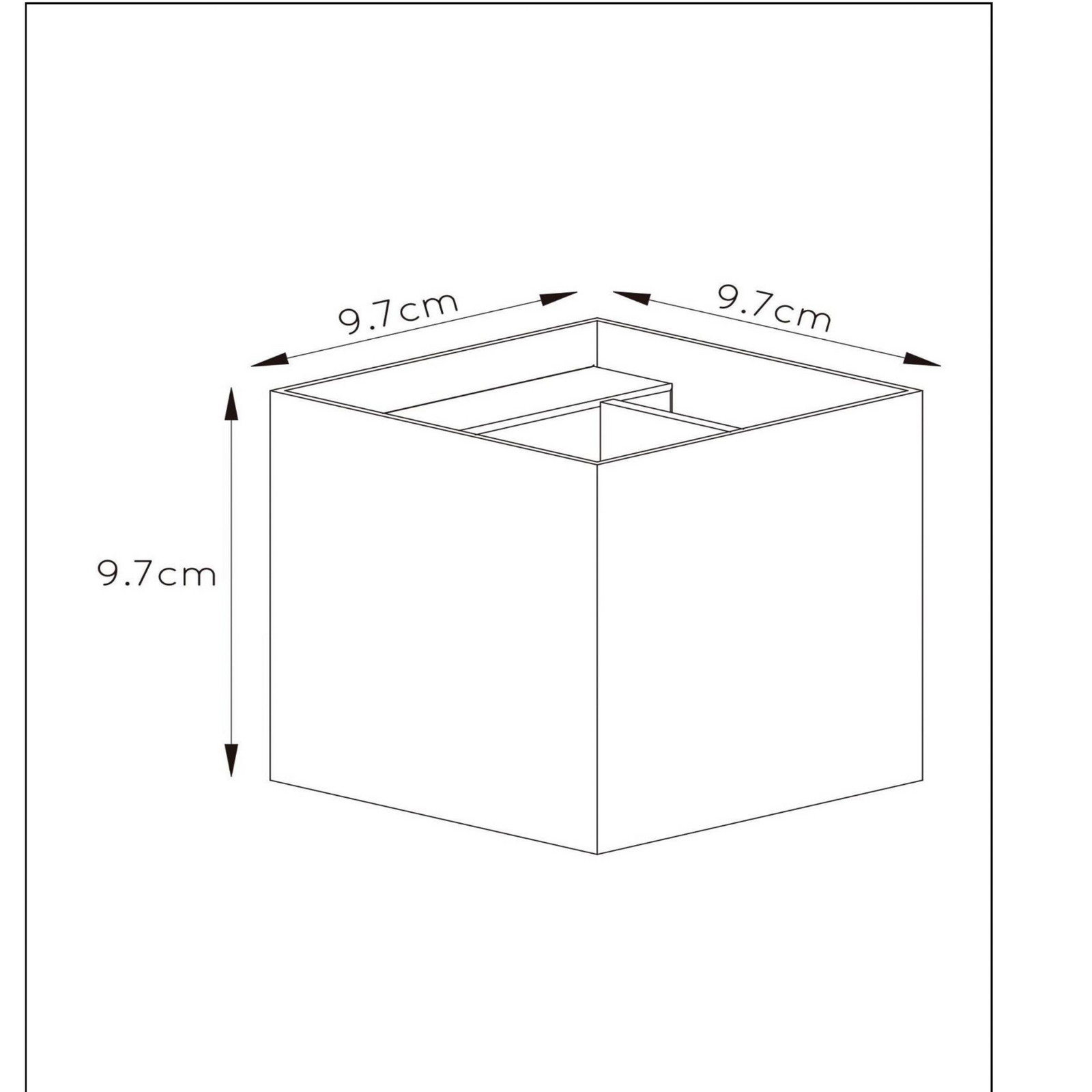 Aplique de pared XIO, blanco, 10 x 10 cm, metal, luz hacia arriba/abajo, LED G9