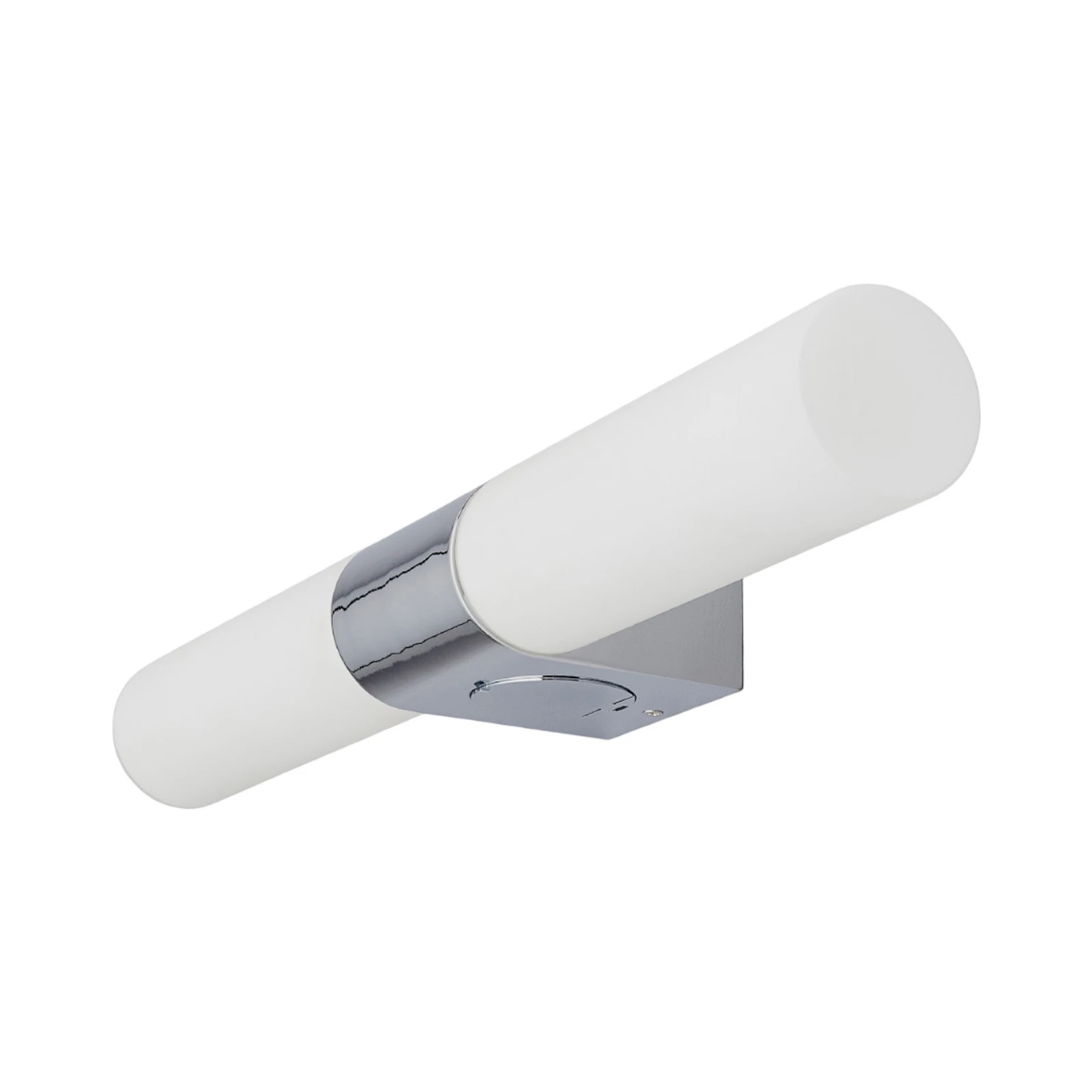 Lindby Spiegelleuchte Ziva, Steckdose, weiß, Glas, IP44