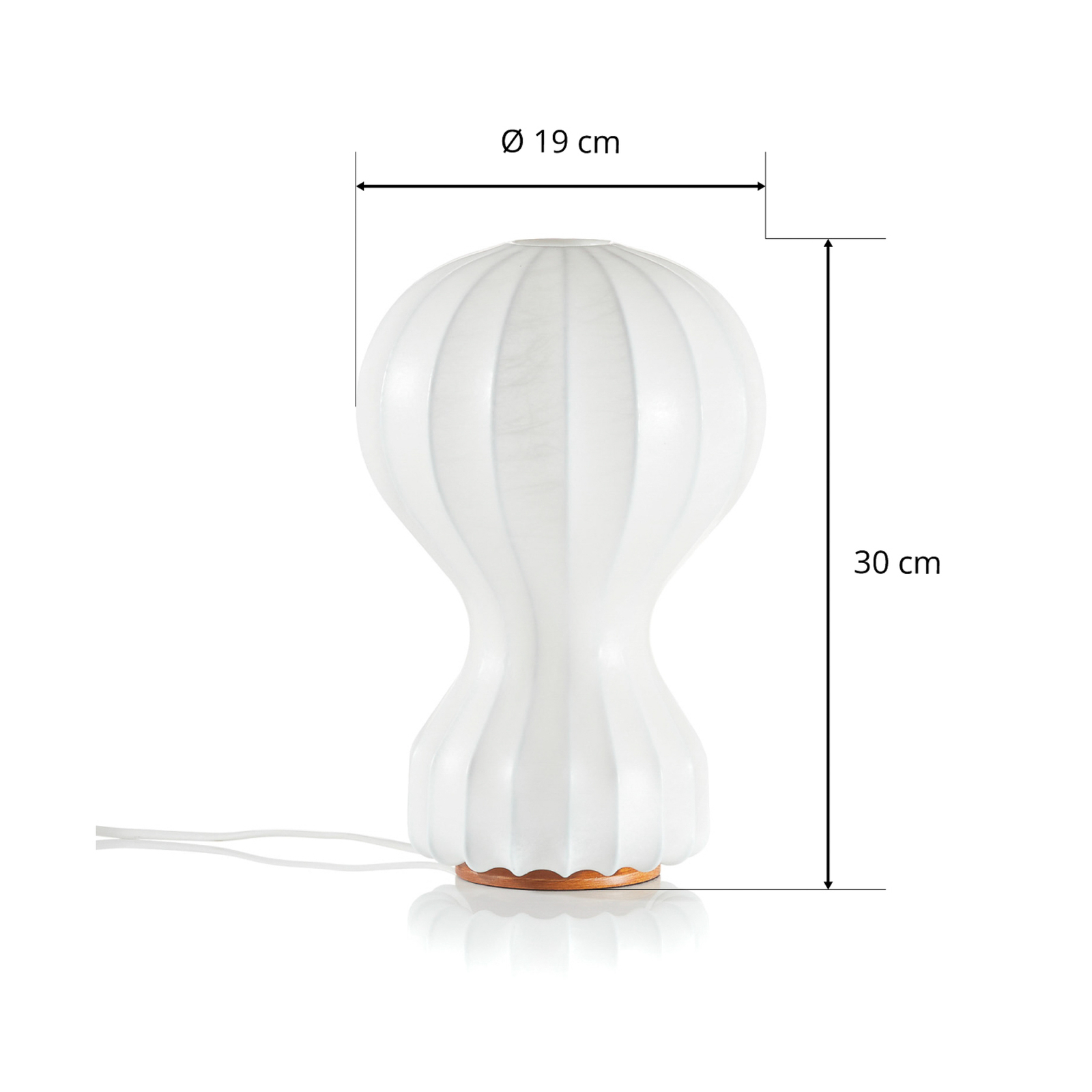 FLOS Lampe de table design Gatto Piccolo, blanc, hauteur 30 cm