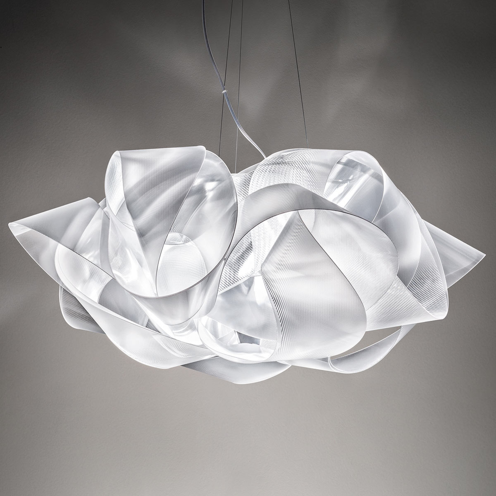 Slamp Transparent Fabula designer pendant light, for Living / Dining Room, Lentiflex®, E27, 8 W, energy efficiency: A++, H: 21 cm