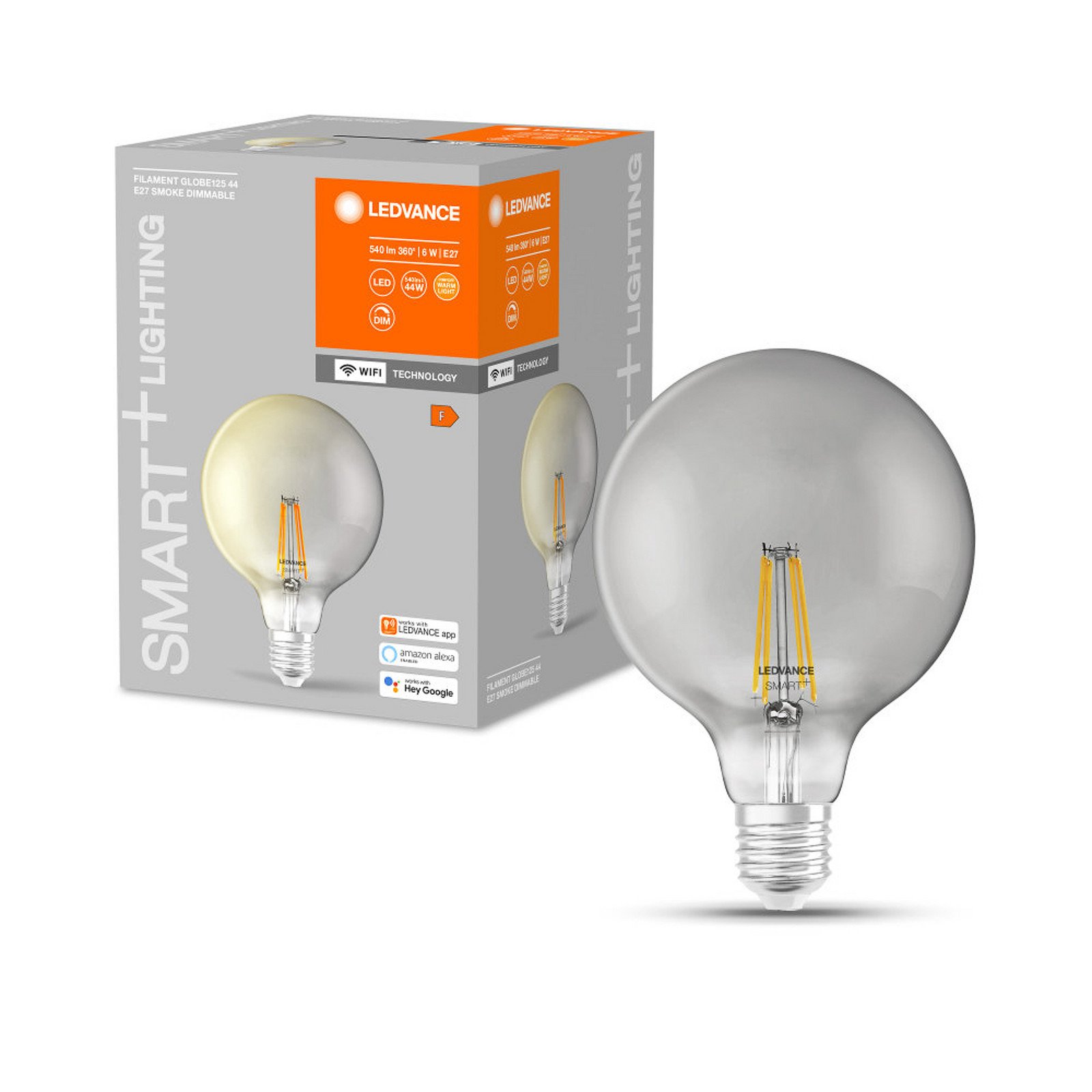 LEDVANCE SMART+ WiFi filament glob 44 E27 6W 825