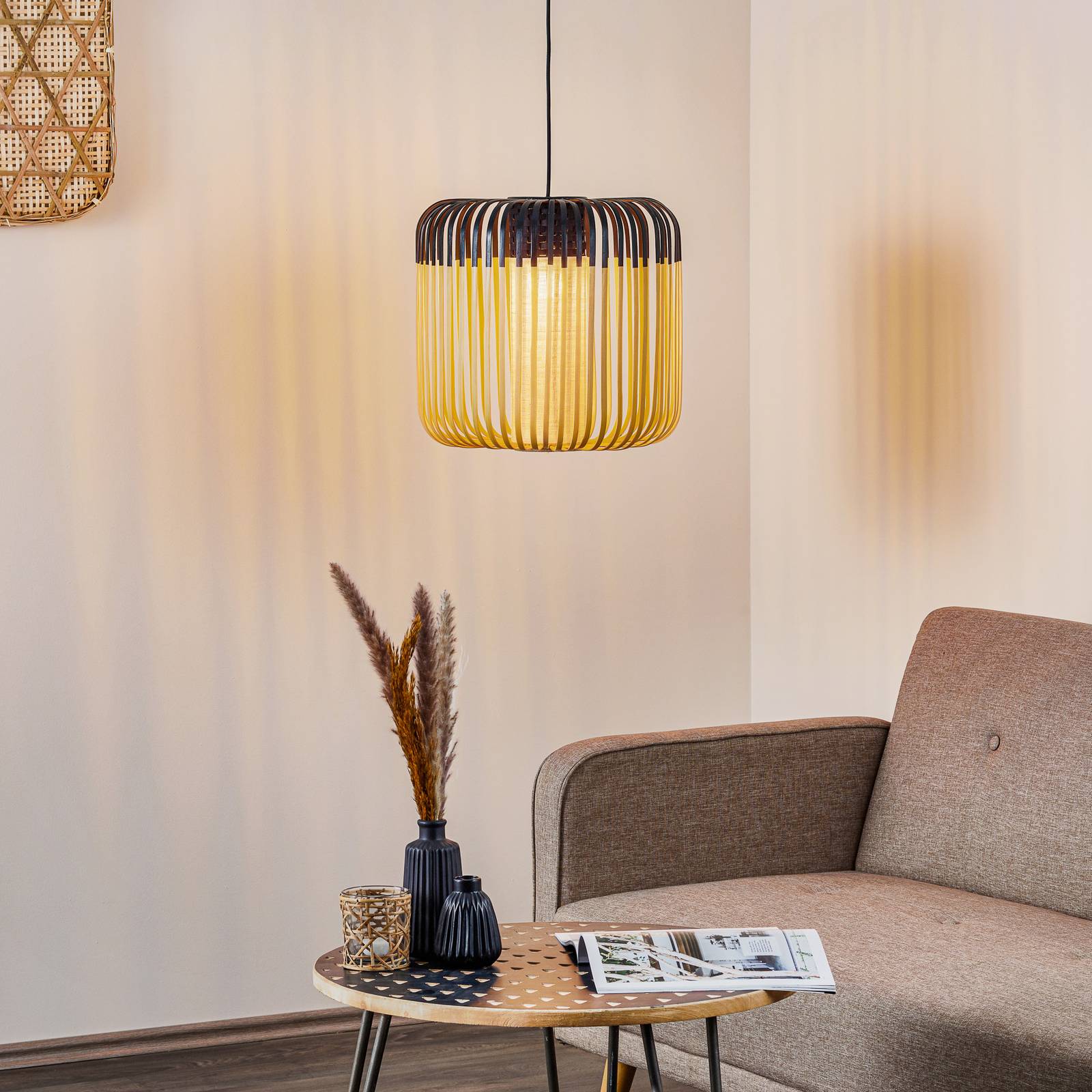 Image of Forestier Bamboo Light M suspension 45 cm noire 3700663909050