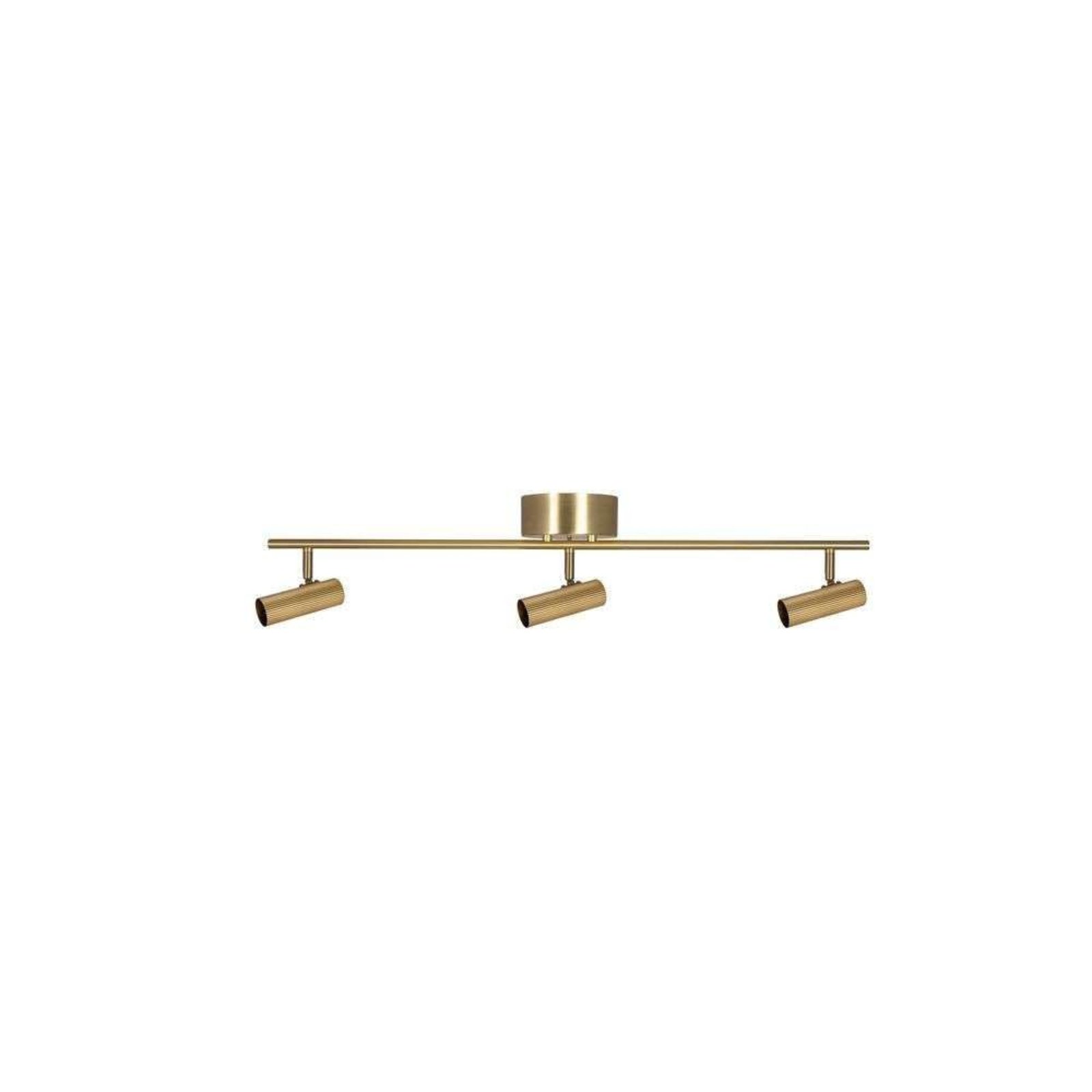 Hubble 3 Long Candeeiro de Tecto Brushed Brass - Globen Lighting