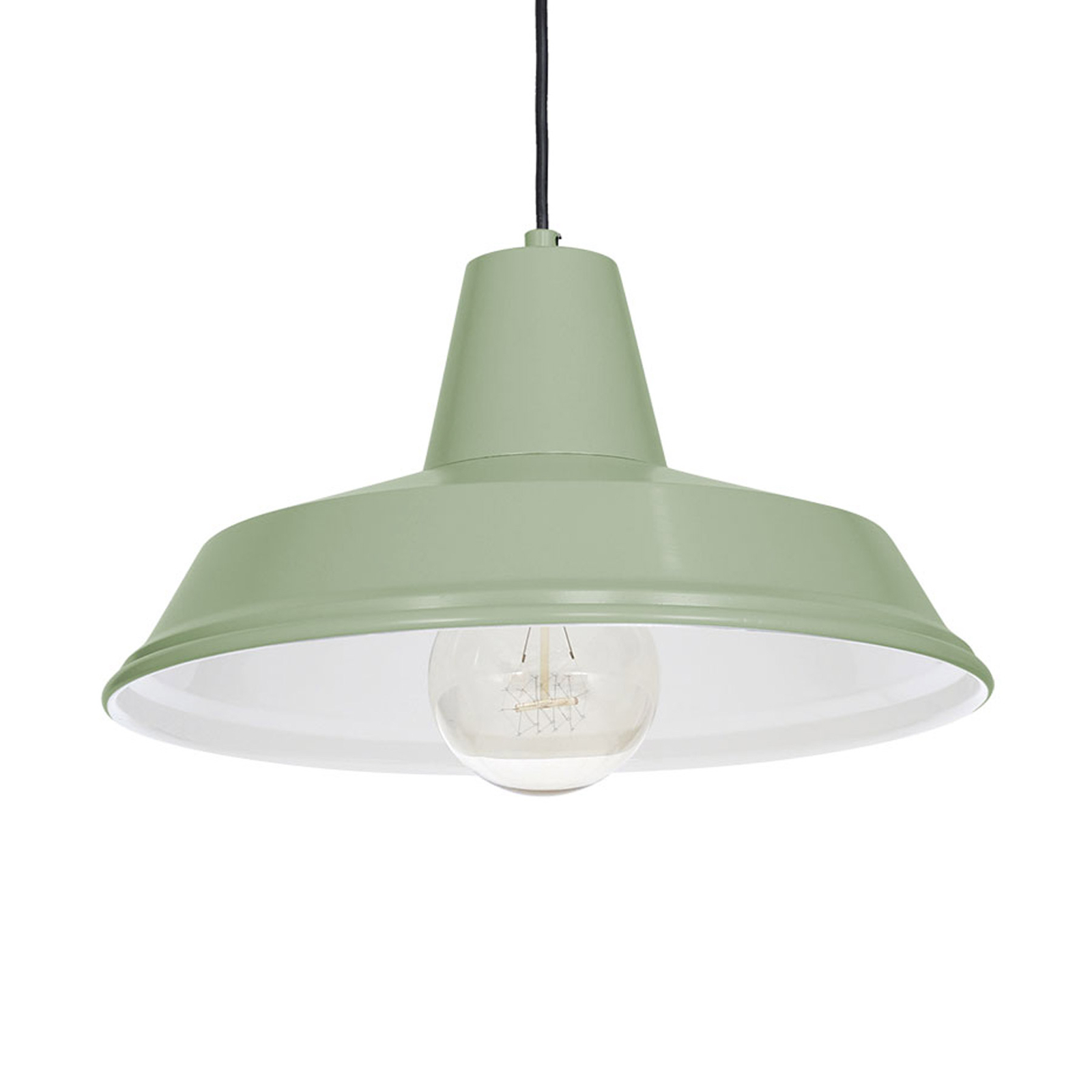 Lampada a sospensione Class metallo, verde/bianco