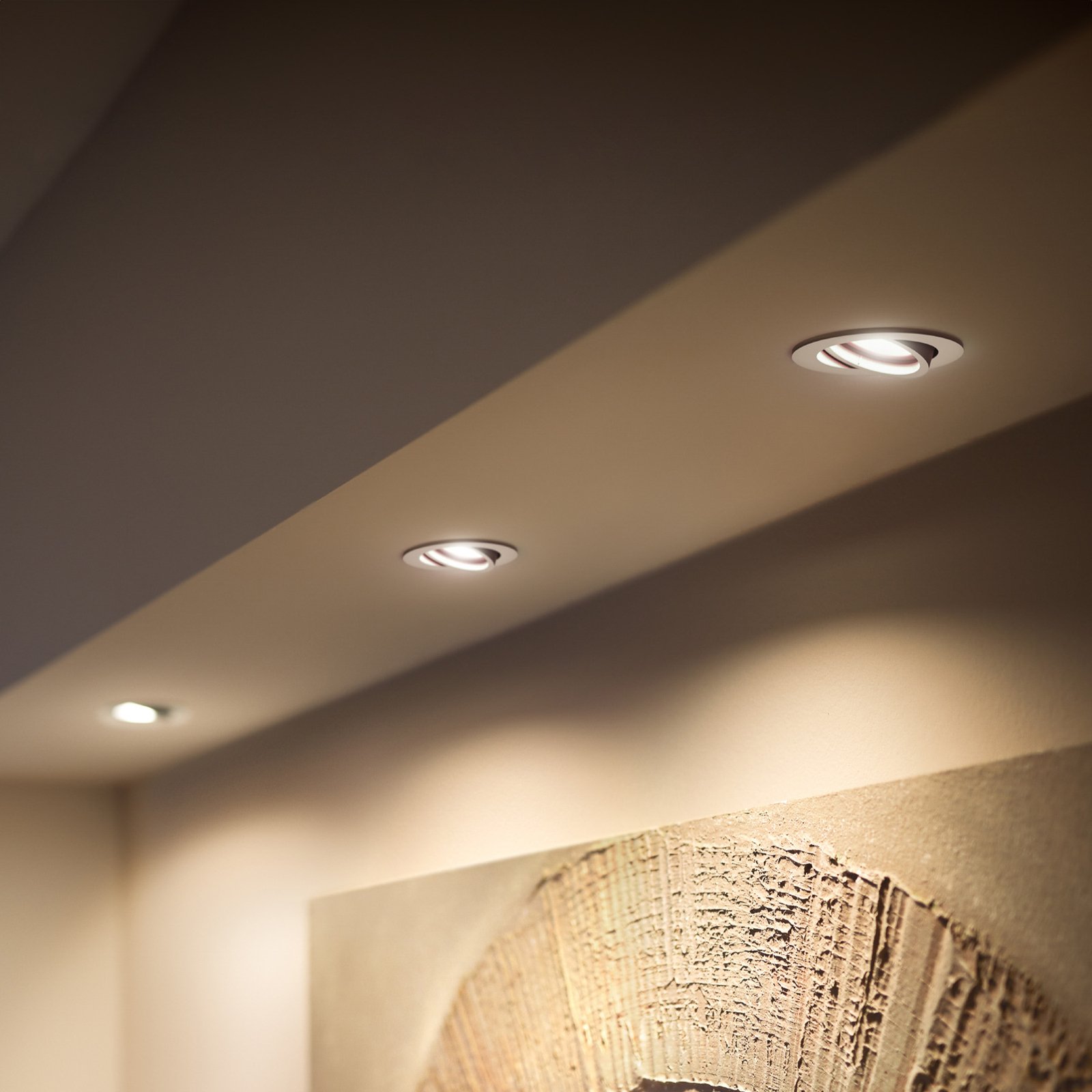 Philips Hue Milliskin LED recessed spotlight 3 round aluminium