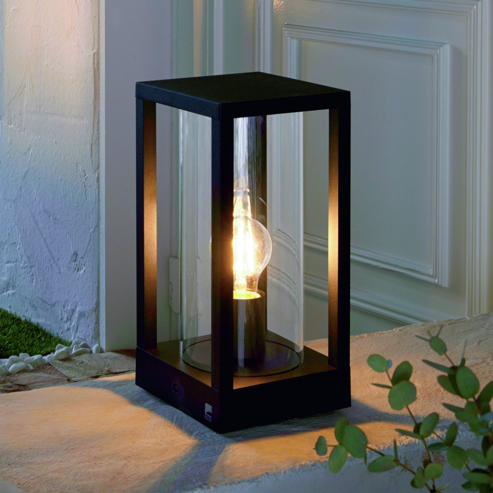 Außenwandlampe Cascinetta, Breite 15 cm, schwarz, Metall