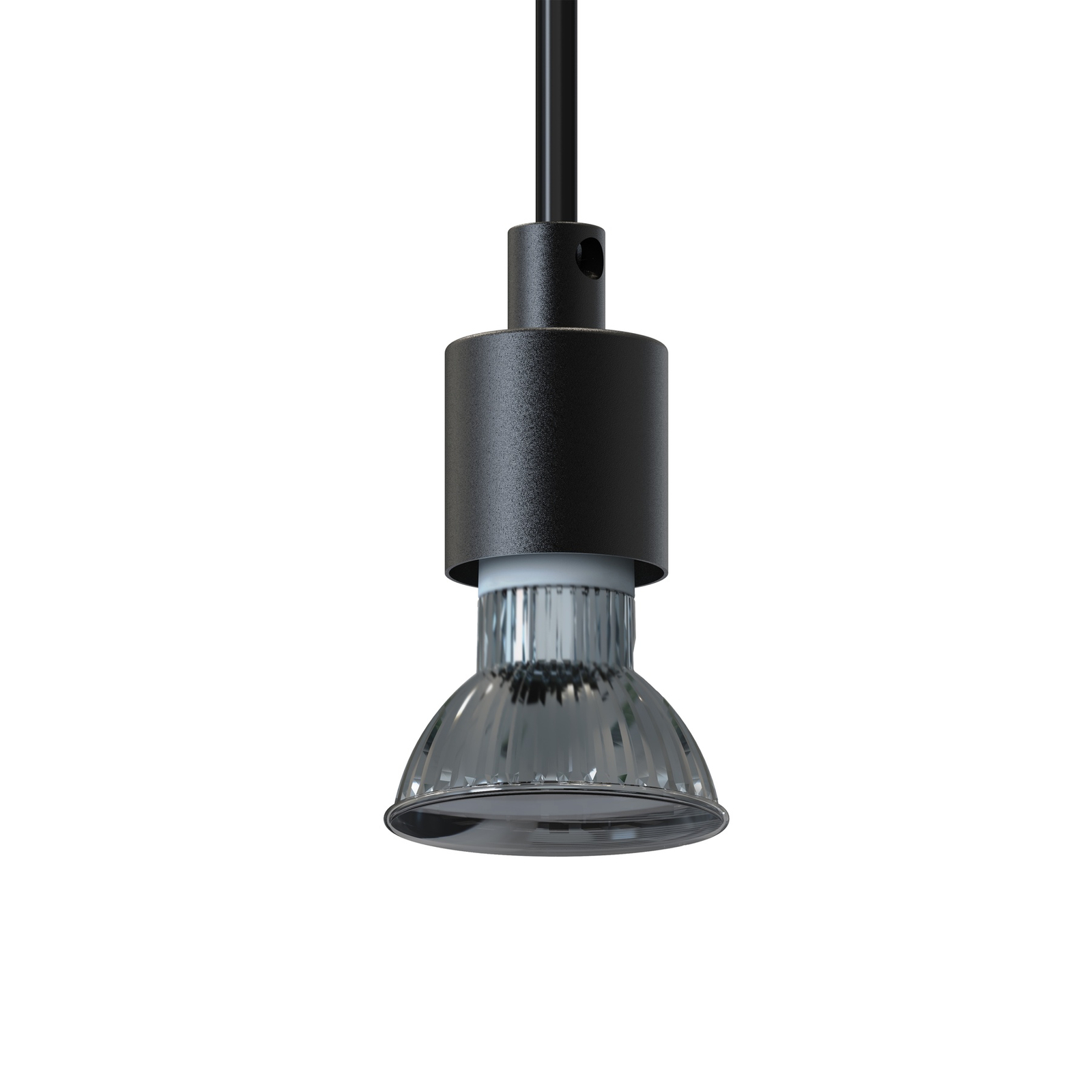 Lucande pendant light Narion, round, black, 6-bulb