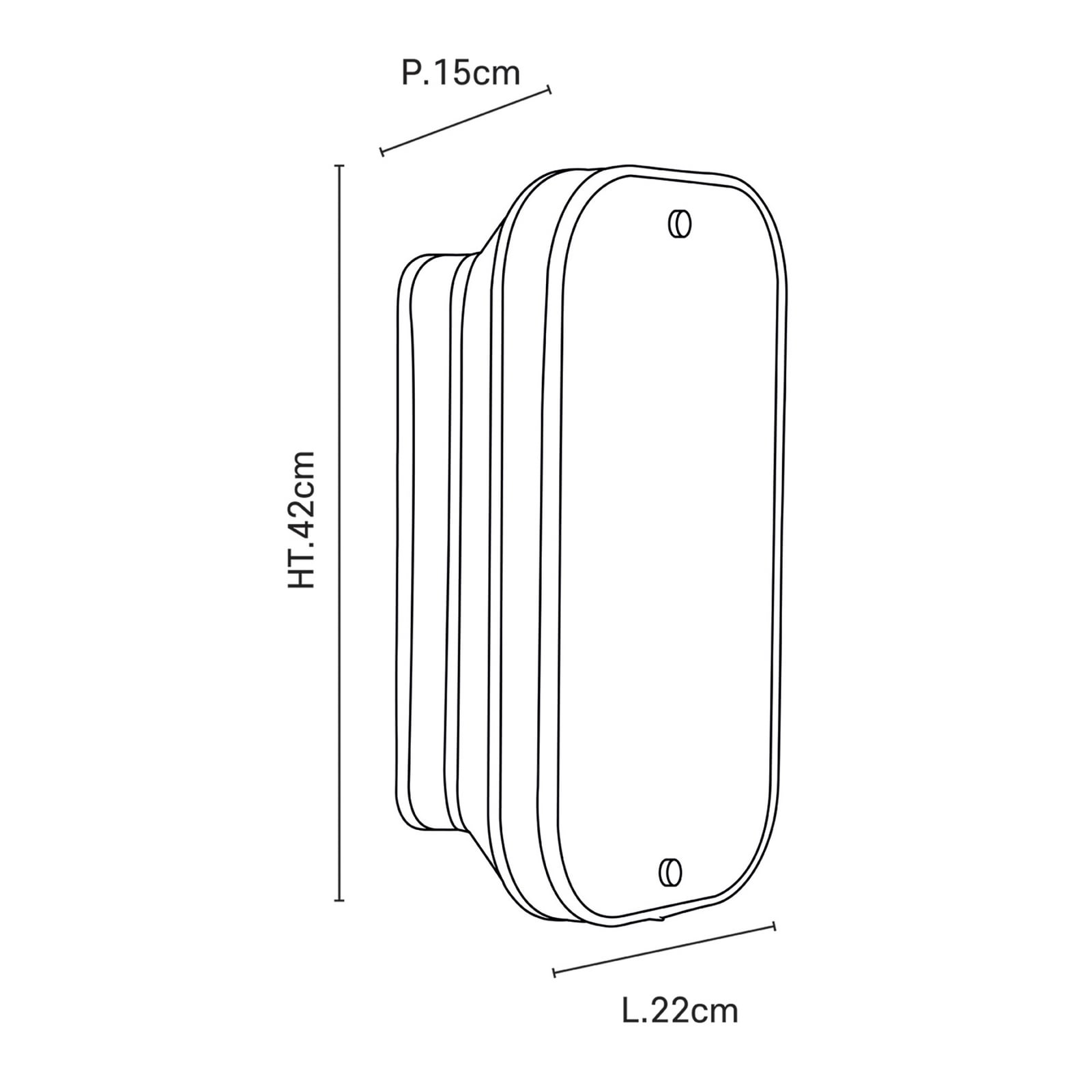 MARKET SET Square fali világítás, krém, textil, E27
