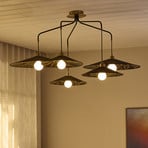 MARKET SET piekaramā lampa Gatsby, melna kumo, 5 spuldzes, E27