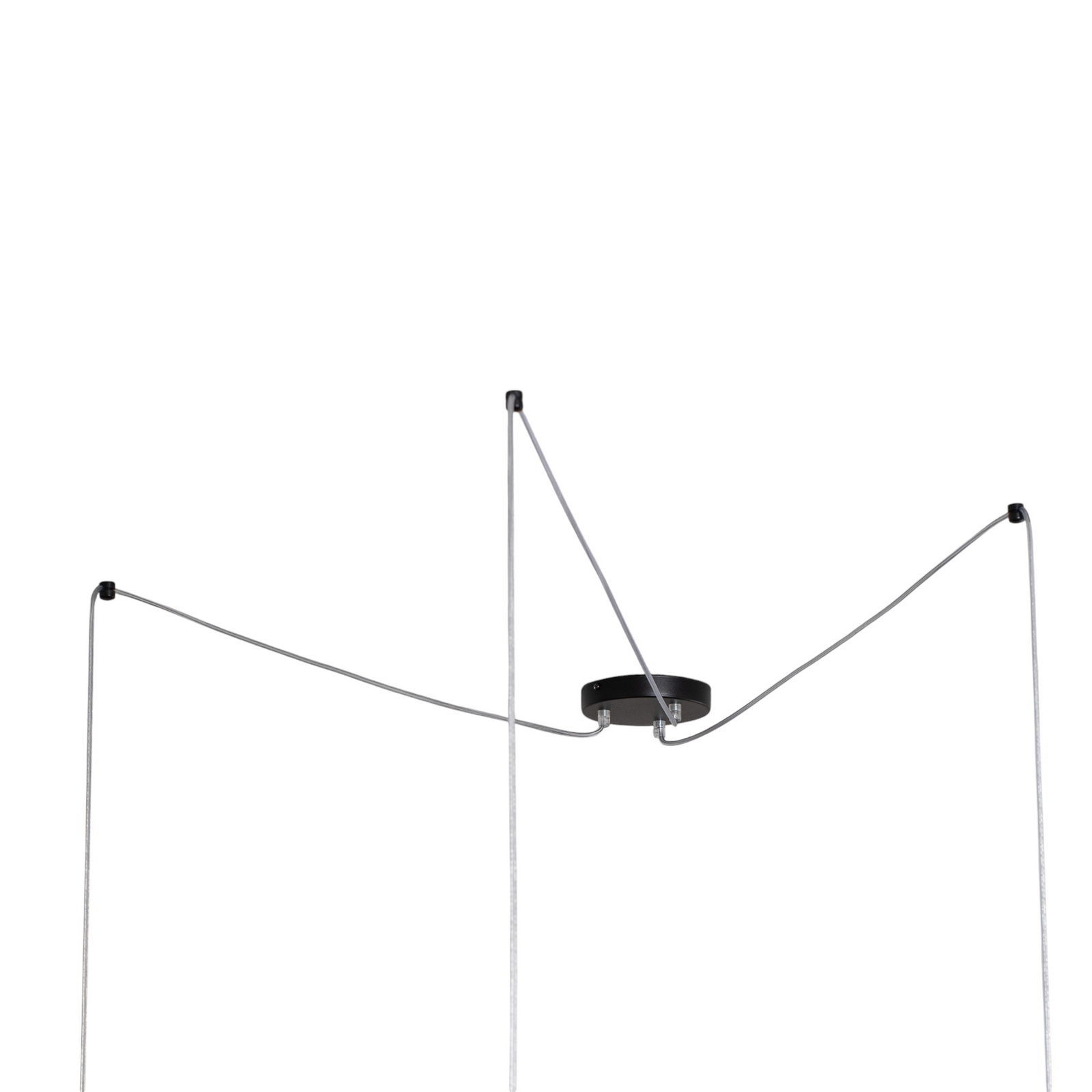 Ascot hanging light, beige, fabric, 3-bulb, decentralised