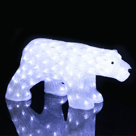 LED-Figur Crystalo Eisbär für außen