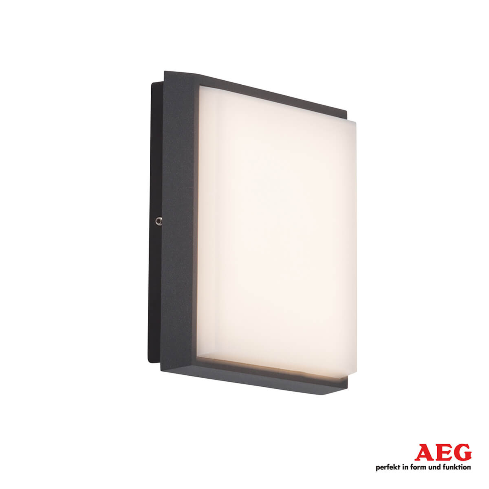 AEG Square Letan LED outdoor wall lamp - 9 W, aluminium, plastic, 9 W, energy efficiency: A+, W: 17.5 cm, H: 17.5 cm