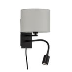 Florens vegglampe 23,5 cm LED-leselampe svart - Lindby