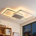 Lucande Kadira LED ceiling lamp 102 cm, nickel