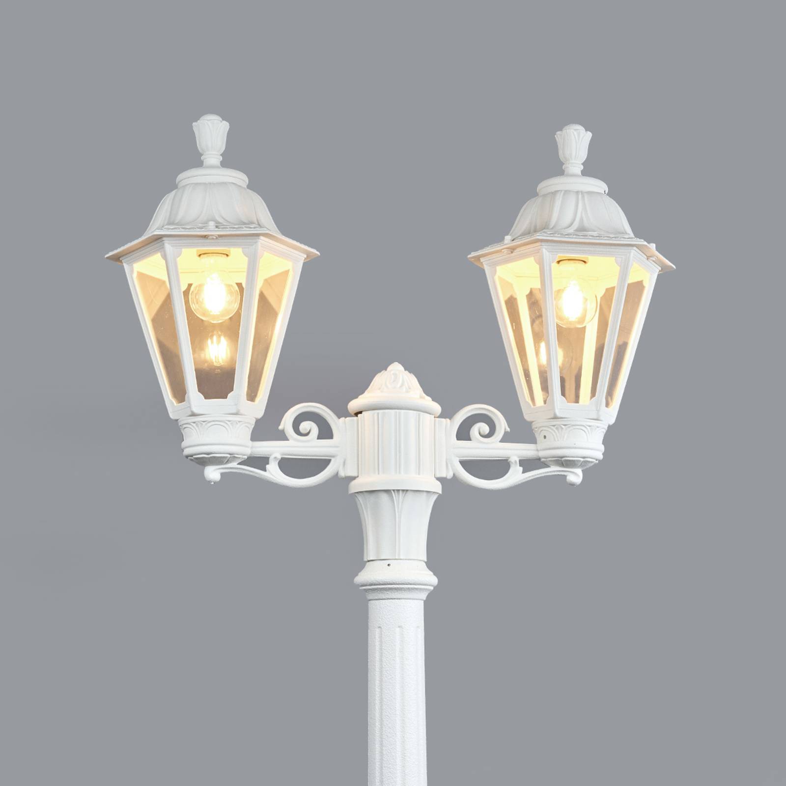 Lampa na maszt LED Artu Rut, 2-pkt. E27 biała