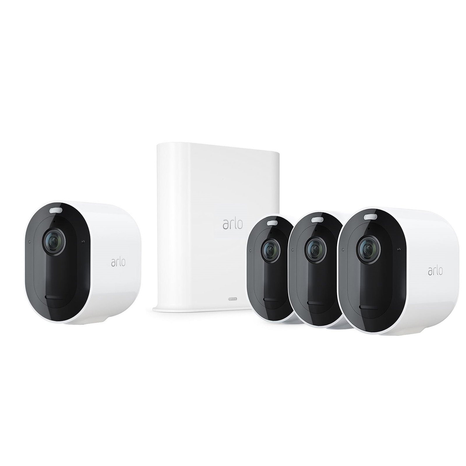 Arlo Pro 3 Sicherheitssystem mit 4 Kameras weiß