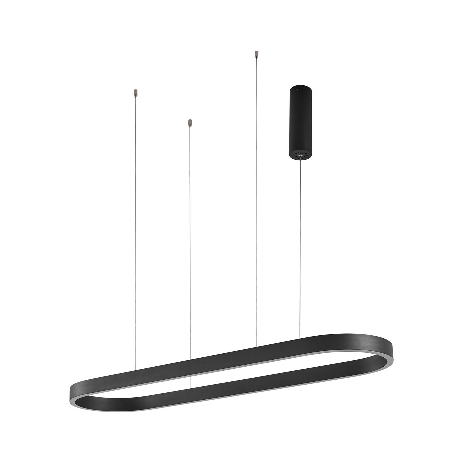 Lucande viedā LED piekaramā lampa Melinay, melna, CCT, Tuya