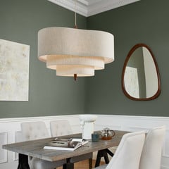 MARKET SET Pebble tekstylna lampa wisząca kremowa Ø 78 cm