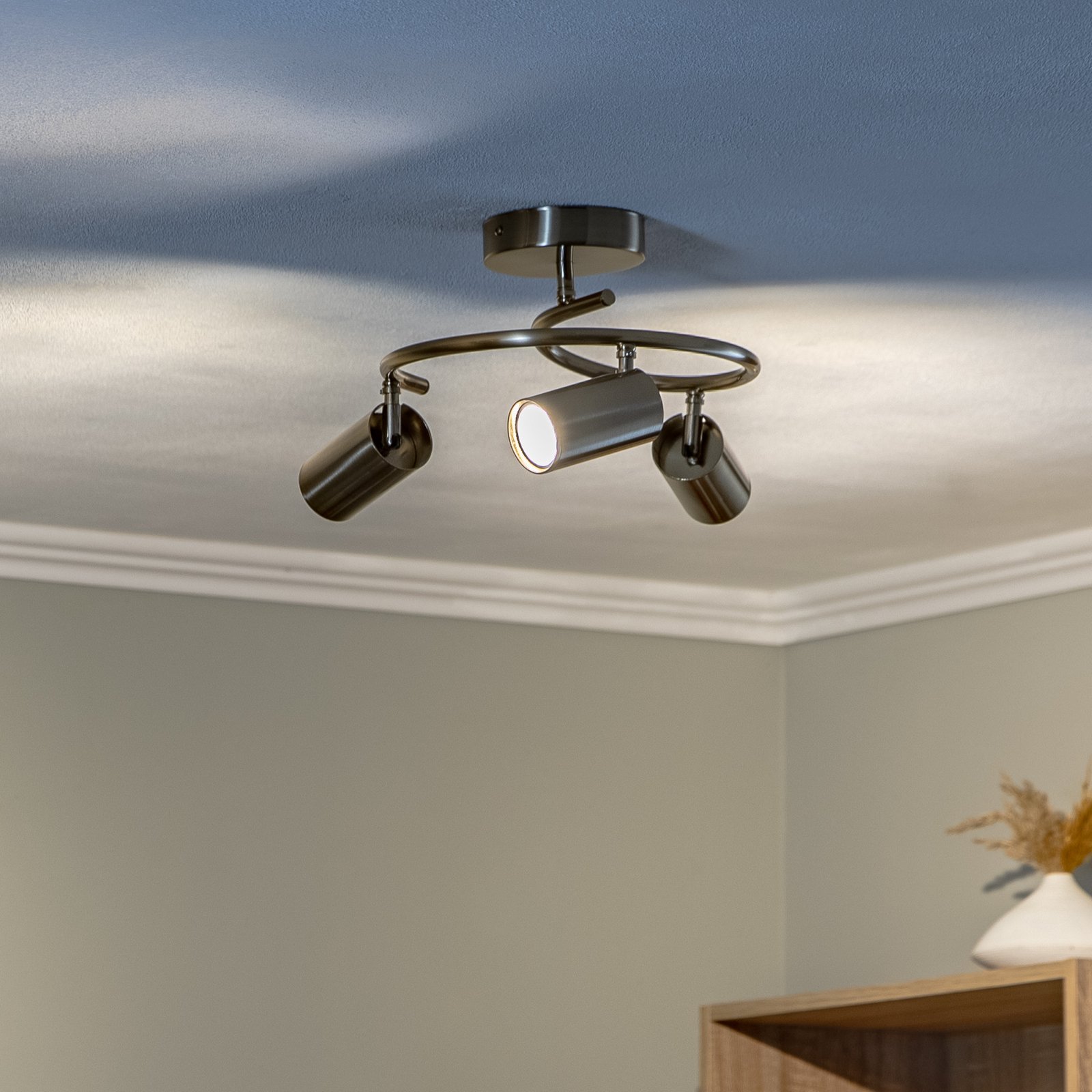 Spot pour plafond Spotte, Ø 47 cm laiton 3 lampes