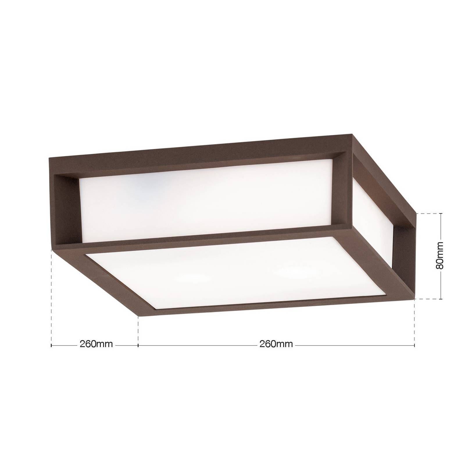 Außenleuchte Henry, corten, Alu-Druckguss, E27, IP44 günstig online kaufen